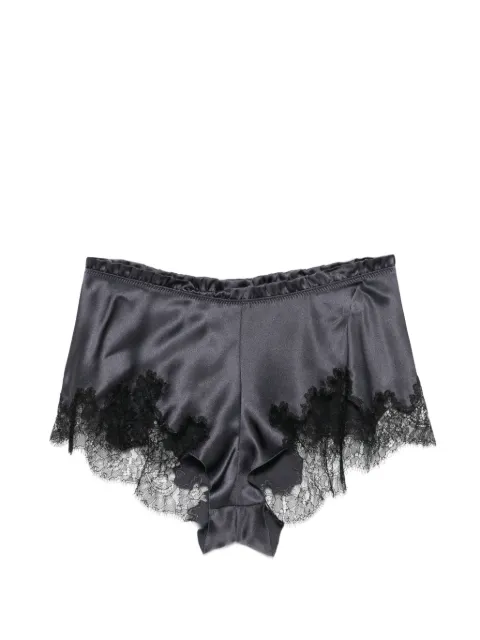 Carine Gilson lace-trim silk shorts Grey CR0768MEW26NDGBLK