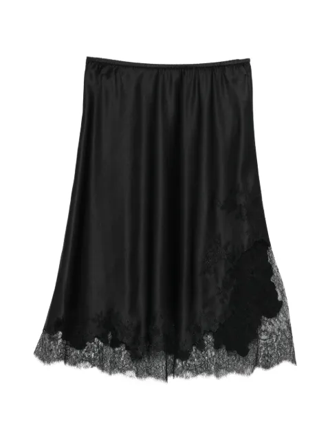 Carine Gilson lace-trim silk skirt Black CR0888AEW26BLKBLK