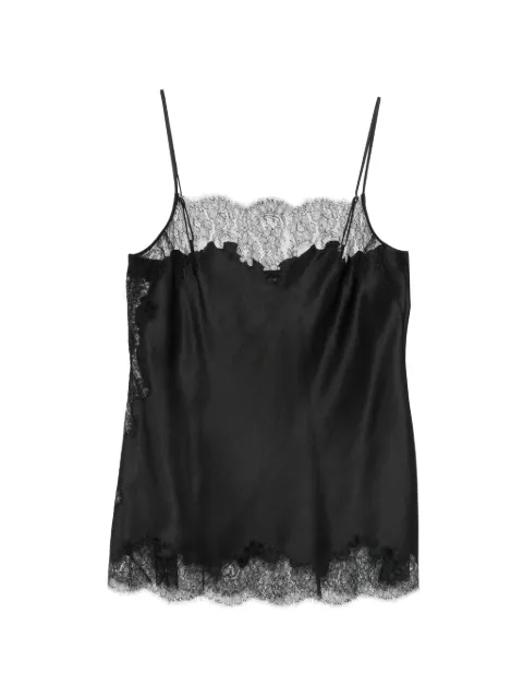 Carine Gilson lace-trim silk top Black CR0410EEW26BLKBLK
