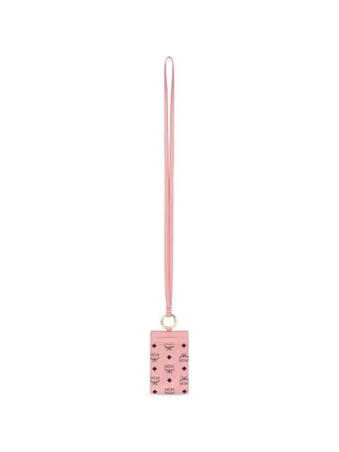 MCM Visetos lanyard card holder Pink MXZGATA01PZ