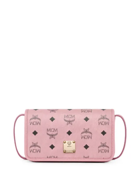 MCM medium Aren Visetos shoulder bag Pink MXZGATA12PZ