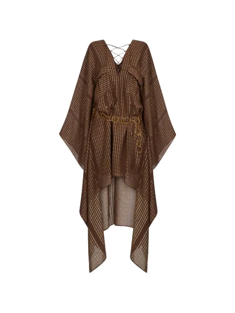 Taller Marmo Mojave lace-up kaftan dress Brown TMPF2604702