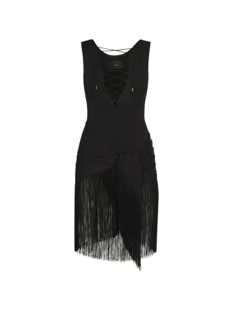 Taller Marmo Sahara lace-up swimsuit and pareo set Black TMPF2677133
