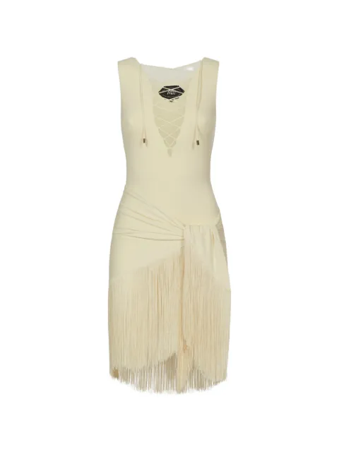 Taller Marmo Sahara lace-up swimsuit and pareo set Neutrals TMPF2677101
