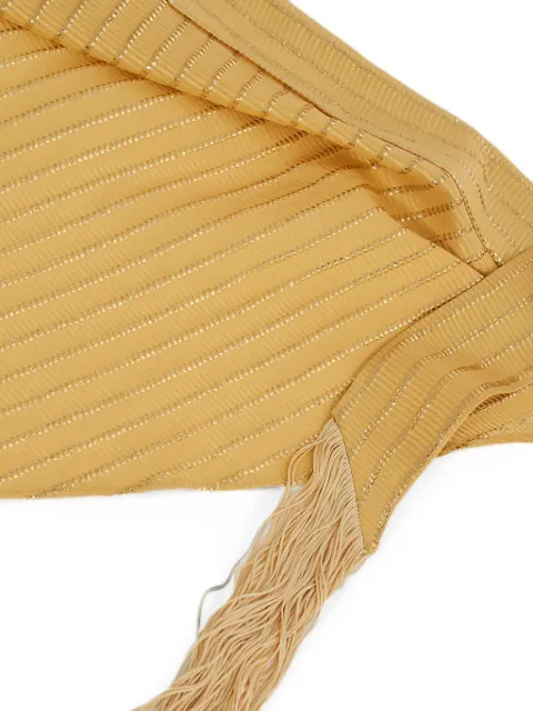 Taller Marmo Casablanca fringed headscarf Yellow TMPF2639827