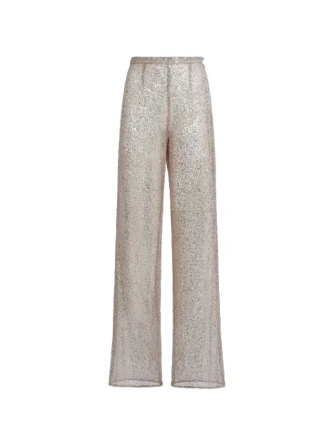 Taller Marmo Marlene sequin-embellished trousers Neutrals TMPF2669103
