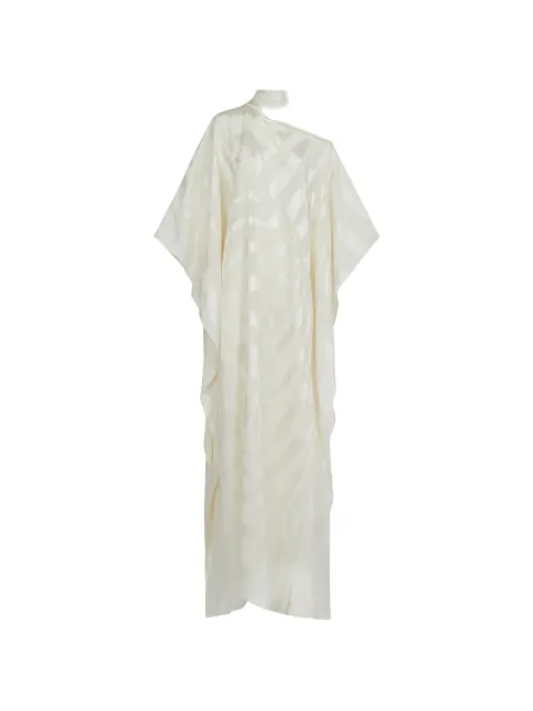 Taller Marmo Streep one-shoulder kaftan maxi dress Neutrals TMPF2670101