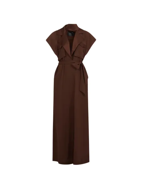 Taller Marmo Serengeti belted-waist maxi dress Brown TMPF2611711