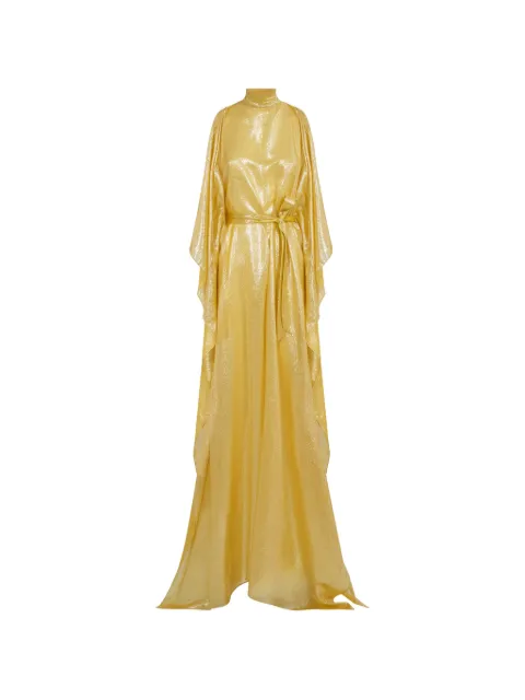 Taller Marmo Nevada belted maxi kaftan dress Yellow TMPF2635203