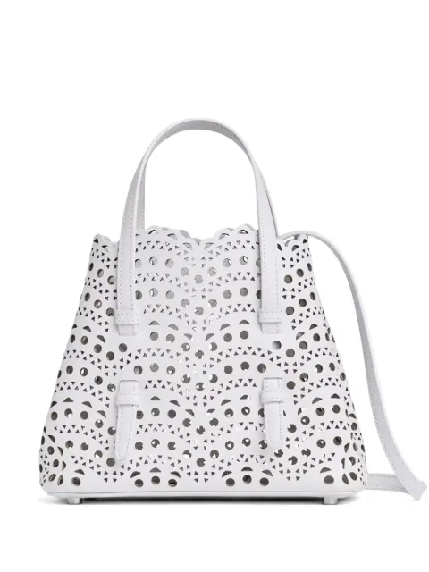 Alaïa Vienne laser-cut tote bag White AA1S06720I251
