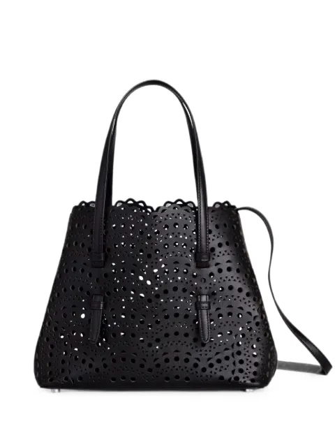 Alaïa Mina laser-cut tote bag Black AA1S06725I251