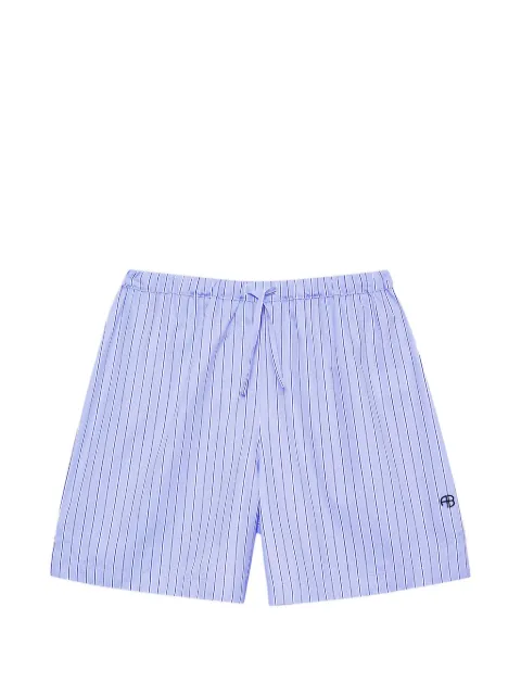 ANINE BING Ramy shorts - blue stripe Blue A0312483