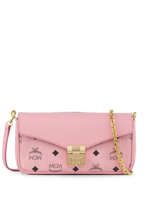 MCM medium Tracy Visetos cross body bag Pink MWRGAXT01PZ