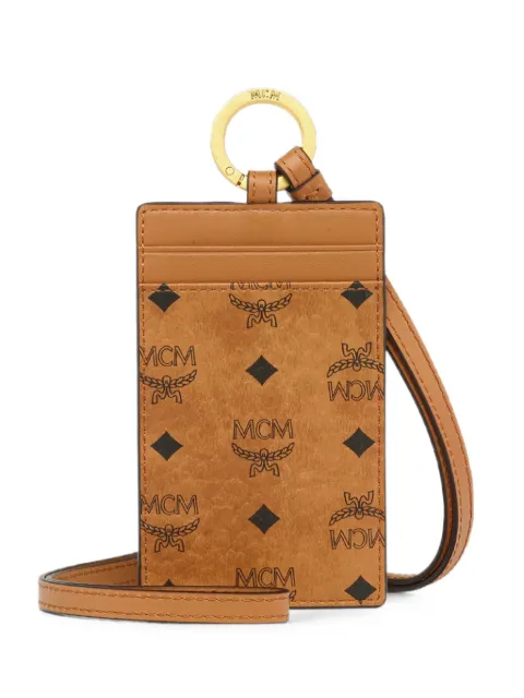 MCM Visetos lanyard card holder Neutrals MXZGATA01CO
