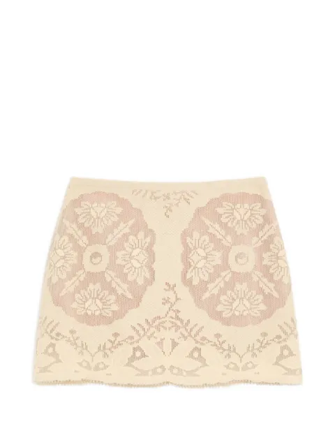 Valentino Garavani mini mini in floral stamp blanket Neutrals BRAF92AET