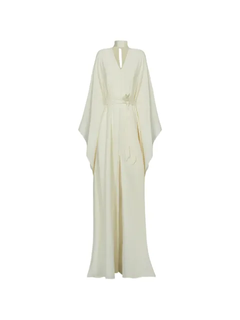 Taller Marmo Arizona belted kaftan maxi dress Neutrals TMPF2610101