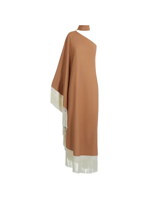 Taller Marmo Andes fringe-trimmed maxi dress Brown TMPF2664153