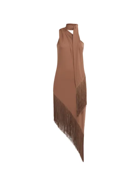 Taller Marmo Siwa fringed dress Brown TMPF2676754