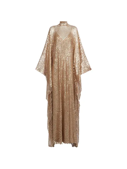 Taller Marmo Deserto sequin-embellished maxi kaftan dress Gold TMPF2632810