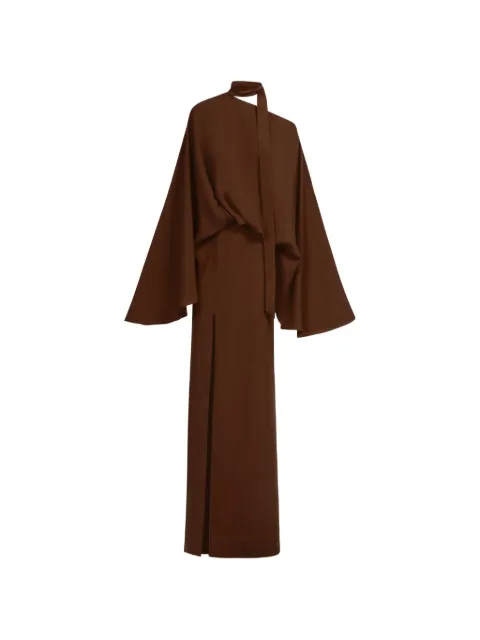 Taller Marmo Brooks asymmetric draped dress Brown TMPF2631711