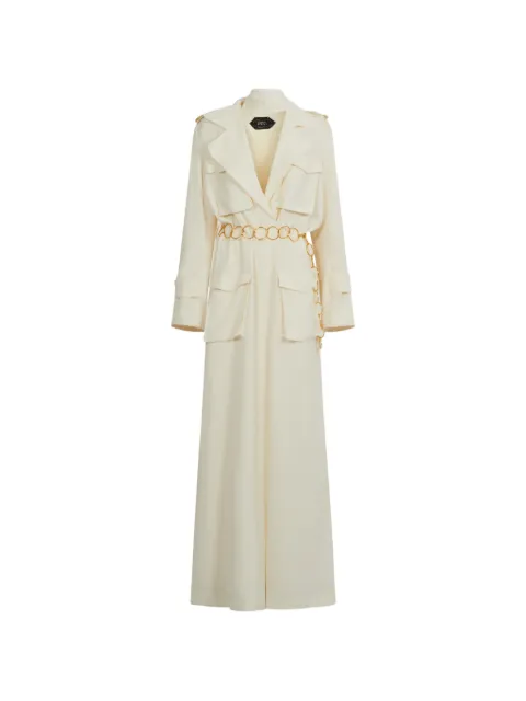 Taller Marmo Tarangire belted pocket-detail maxi dress White TMPF2603101