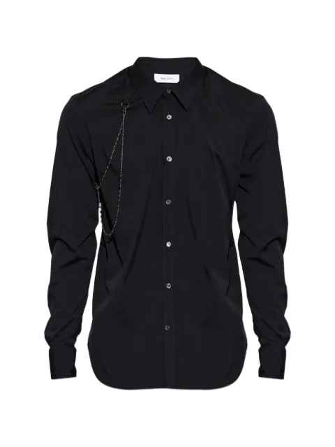 Alexander McQueen chain-detail long-sleeve shirt Black 873332QNAAB