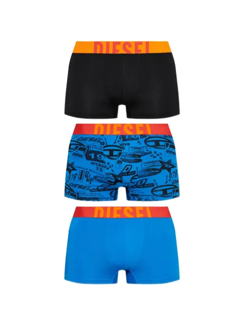 Diesel Damien-D-Pop logo-waistband boxers (set of three) Blue A175800PFBR