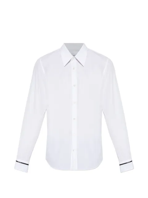 Alexander McQueen logo-trim shirt White 873323QNAAD