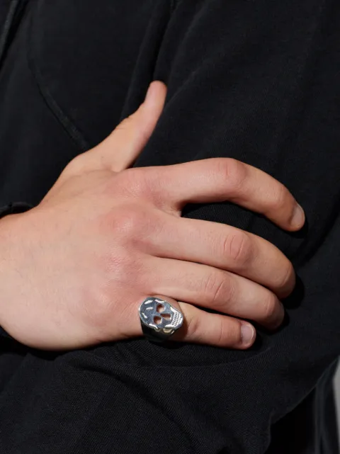 Alexander McQueen skull signet ring Silver A00038J161N