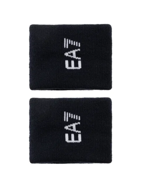 Ea7 Emporio Armani logo-print wristbands Black 7W001656AF19325