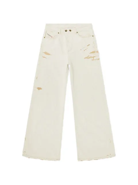 Diesel distressed wide-leg jeans Neutrals A2340809P89