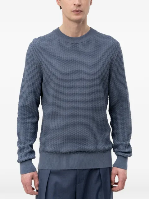 BOSS basket-weave sweater Blue 50545283