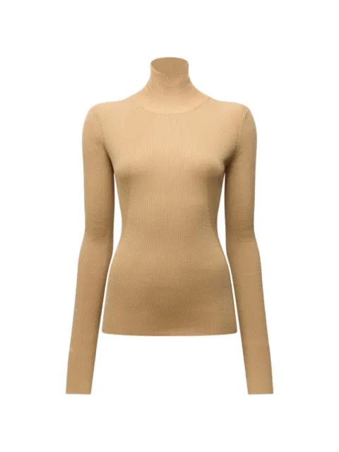 Another Tomorrow rib-knit turtleneck sweater Neutrals A425KT158WV