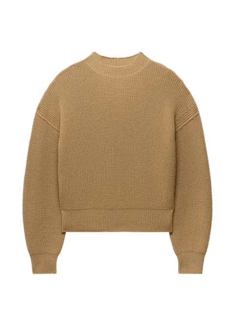 Another Tomorrow ribbed dropped-shoulder sweater Neutrals A425KT161WVCAM