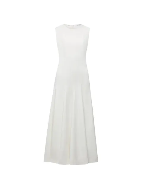 Another Tomorrow panelled flare midi dress White A424DR095VI