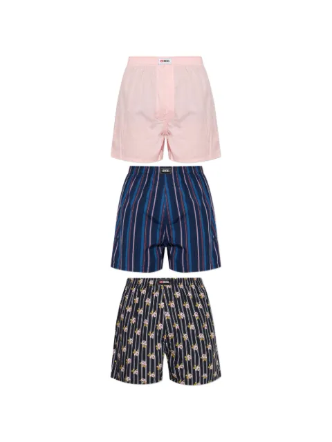 Diesel logo-patch boxer shorts (set of three) Pink A220690LEBU