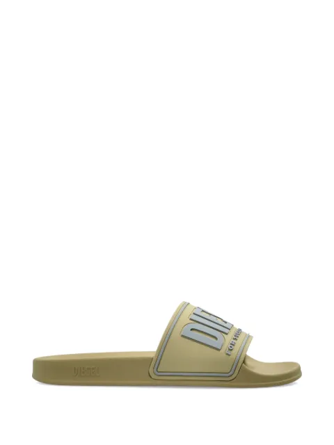 Diesel Sa-Mayemi logo-embossed slides Green Y02801P4441