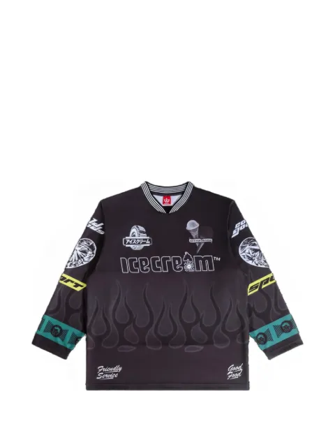 ICECREAM graphic-print long-sleeve T-shirt Black 4611310BLAC