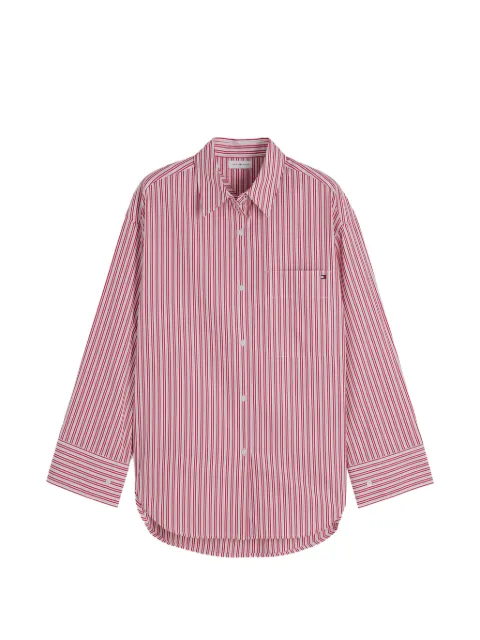 Tommy Hilfiger vertical-stripe chest-pocket shirt Red WW0WW51129