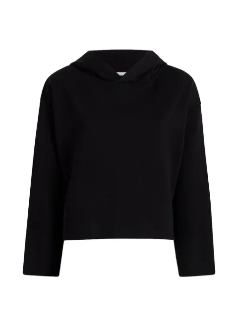 Another Tomorrow cropped hoodie Black A423CT051CO
