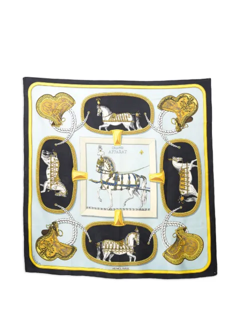 Hermès Pre-Owned 1986 Grand Apparat silk scarf Blue 15016525