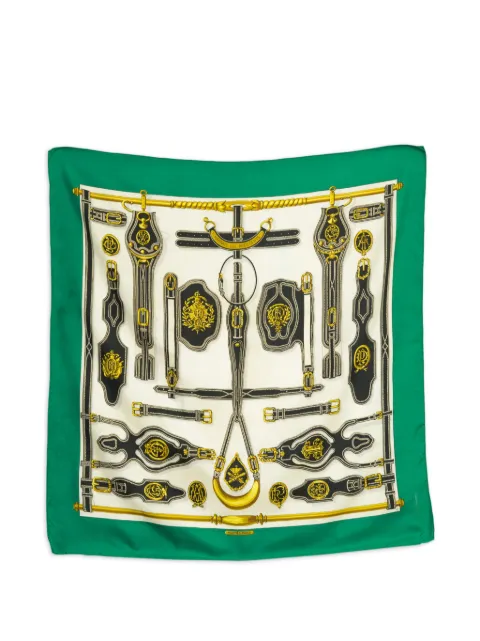 Hermès Pre-Owned 1966 Harnais des Presidents silk scarf Neutrals 15016523