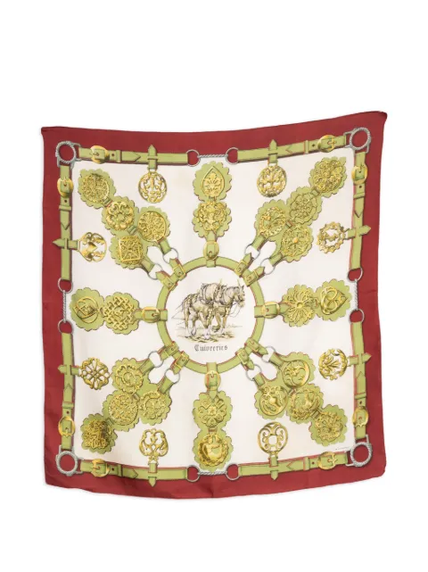 Hermès Pre-Owned 1985 Cuivreries silk scarf Neutrals 15016522
