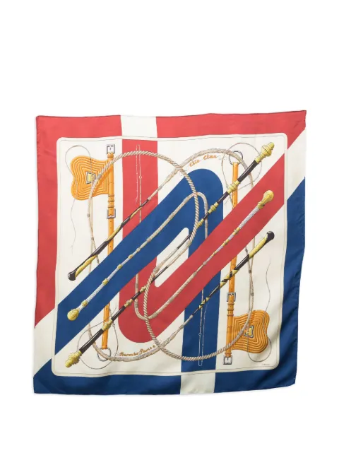 Hermès Pre-Owned 1979 Clic Clac silk scarf Neutrals 15016535