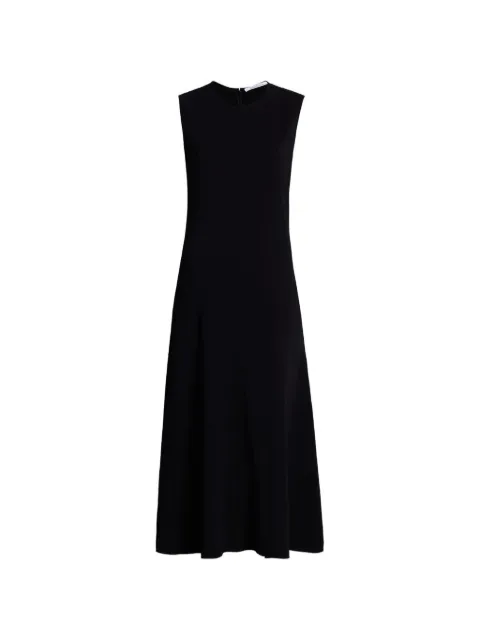 Another Tomorrow sleeveless front-slit dress Black A321DR025VIBLK
