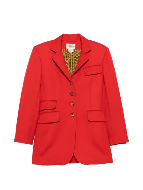 Hermès Pre-Owned 1990s single-breasted jacket Red HE1600BSR