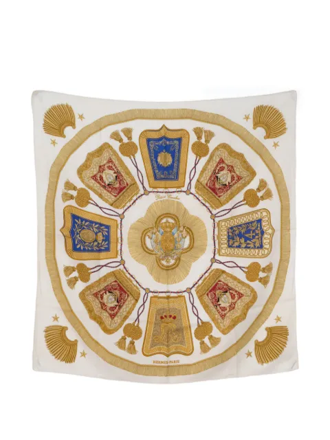Hermès Pre-Owned 1989 Poste et Cavalerie silk scarf Neutrals 15016530