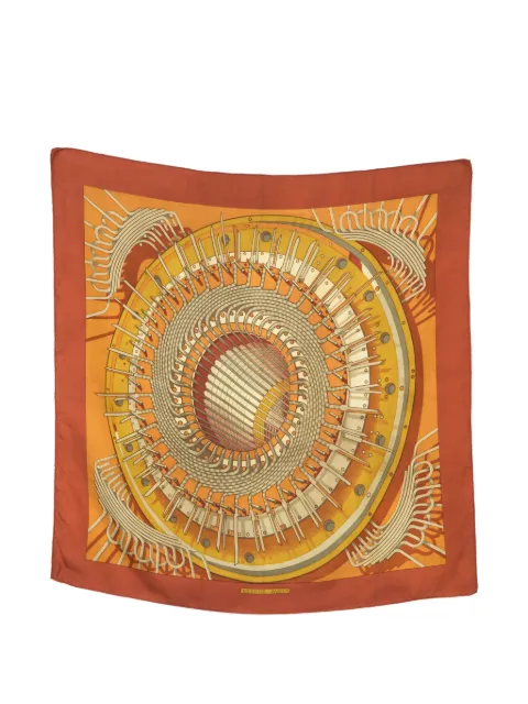 Hermès Pre-Owned 1970s Alternateur silk scarf Orange 15016531