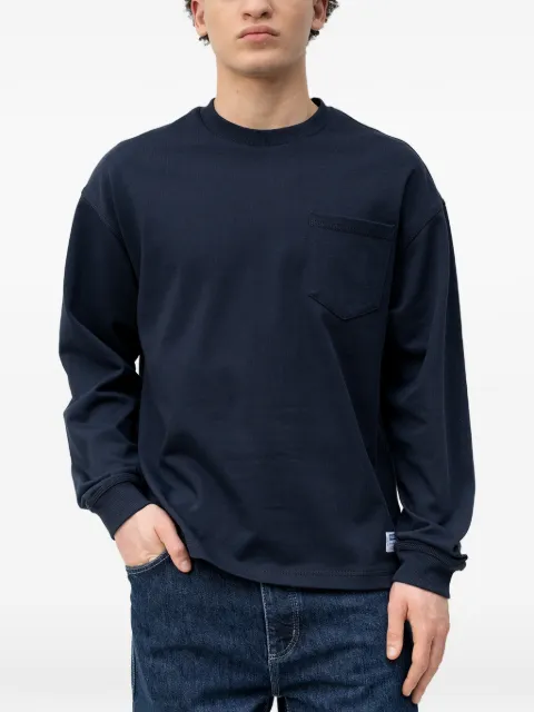 HUGO chest-pocket long-sleeve T-shirt Blue 50559444