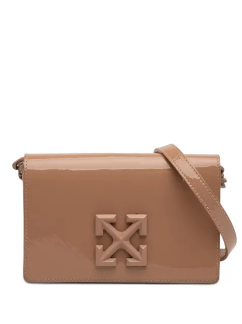 Off-White Pre-Owned 2010-2026 Patent Jitney 0.5 crossbody bag Brown OUNBFOOMP6PORFEI